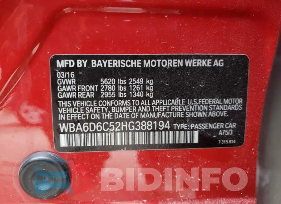 WBA6D6C52HG388194 Photo# 12