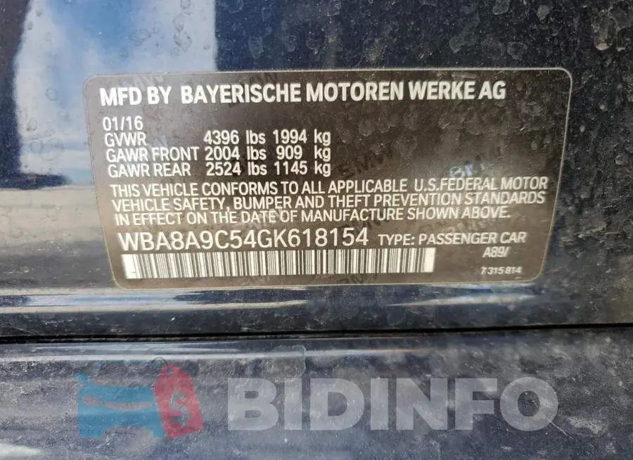 WBA8A9C54GK618154 Photo# 12