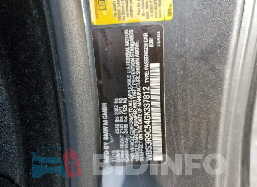 WBS3R9C54GK337812 Photo# 12