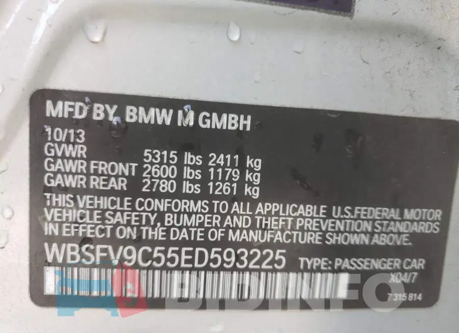 WBSFV9C55ED593225 Photo# 12