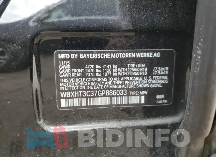 WBXHT3C37GP886033 Photo# 12