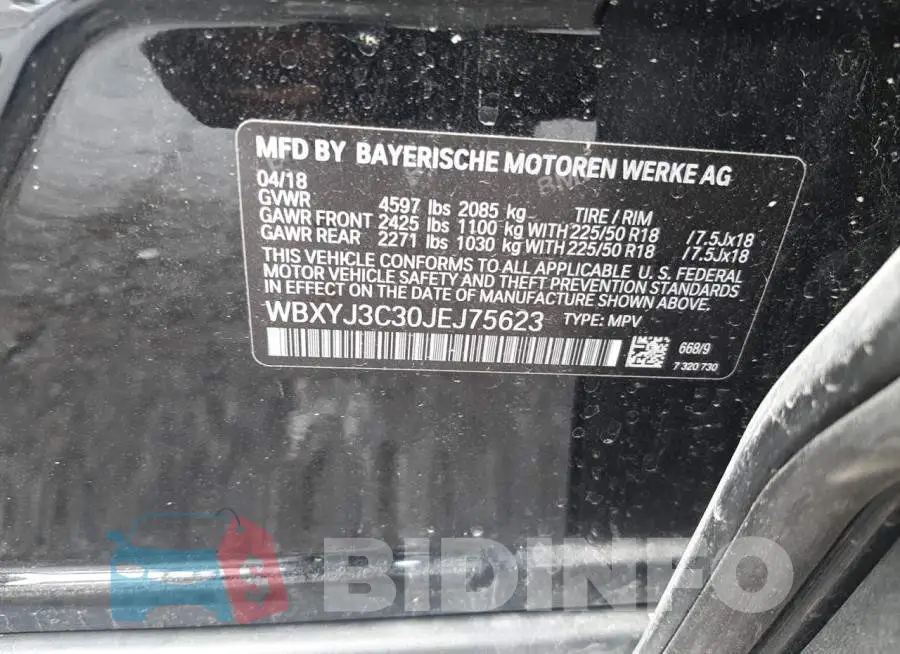 WBXYJ3C30JEJ75623 Photo# 13