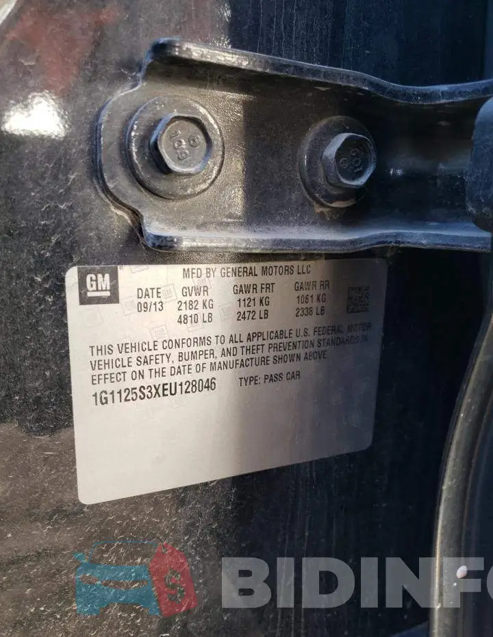 1G1125S3XEU128046 Photo# 13