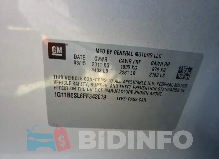 1G11B5SL6FF342019 Photo# 12
