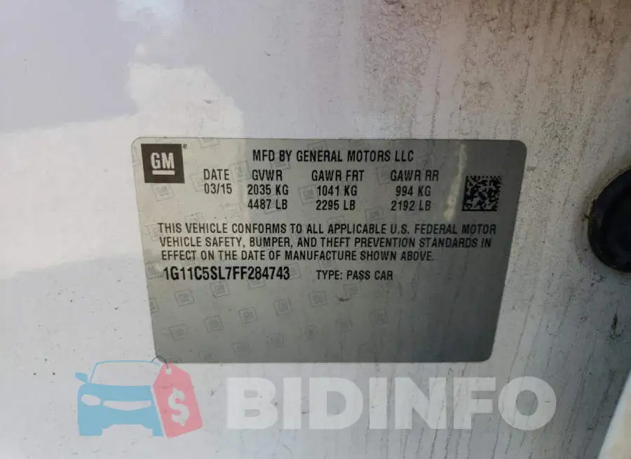1G11C5SL7FF284743 Photo# 12