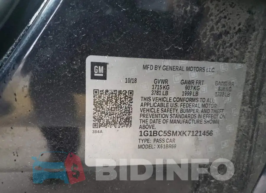 1G1BC5SMXK7121456 Photo# 12