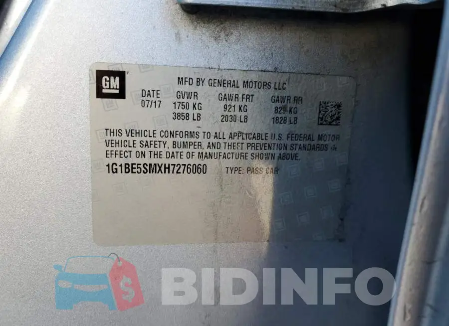 1G1BE5SMXH7276060 Photo# 12