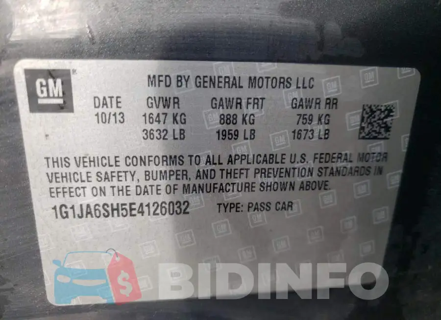 1G1JA6SH5E4126032 Photo# 12
