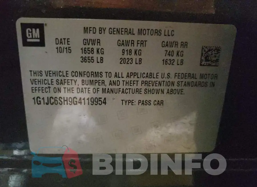 1G1JC6SH9G4119954 Photo# 13