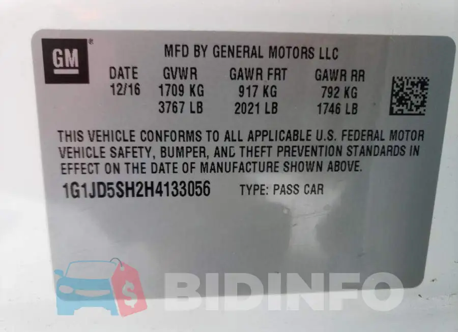 1G1JD5SH2H4133056 Photo# 12