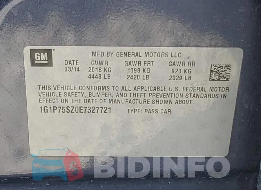 1G1P75SZ0E7327721 Photo# 12