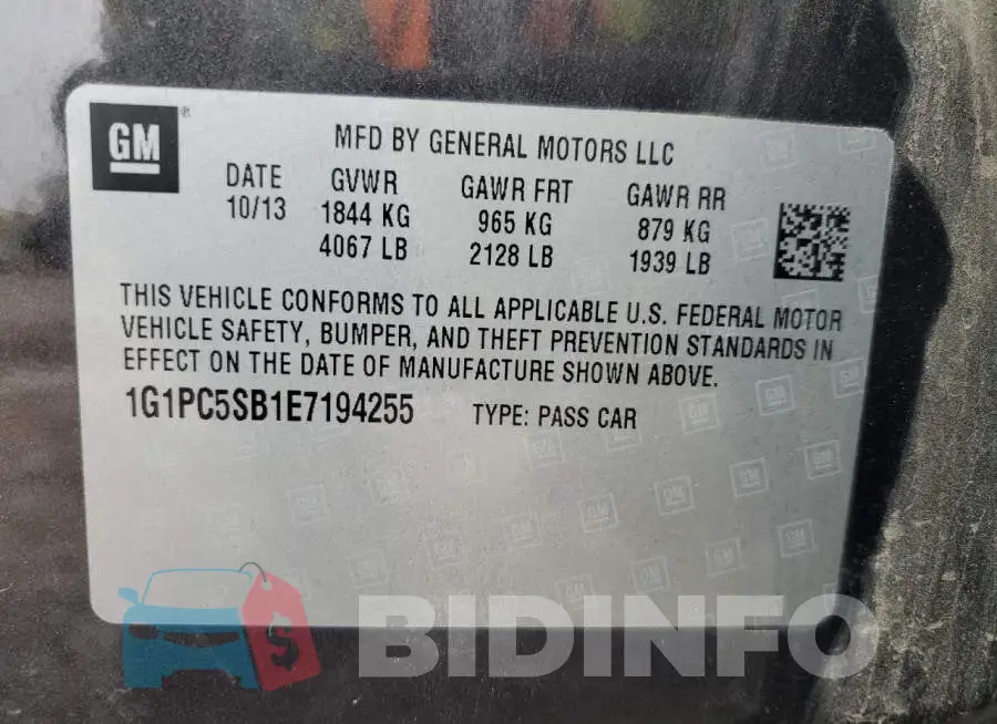 1G1PC5SB1E7194255 Photo# 13