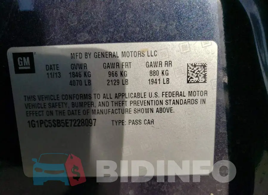 1G1PC5SB5E7228097 Photo# 12