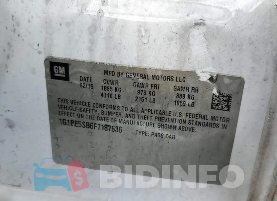 1G1PE5SB6F7187636 Photo# 12