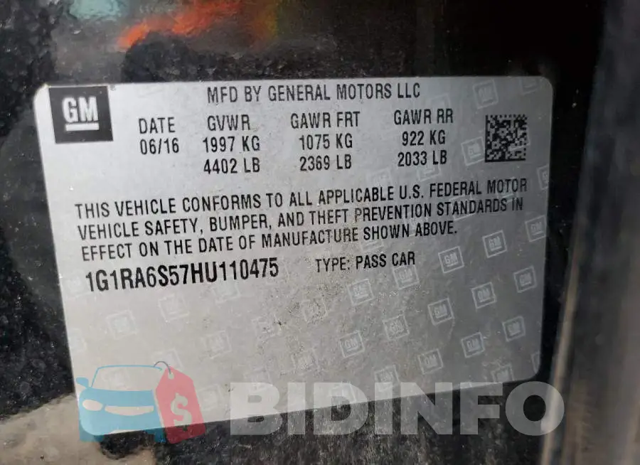 1G1RA6S57HU110475 Photo# 12