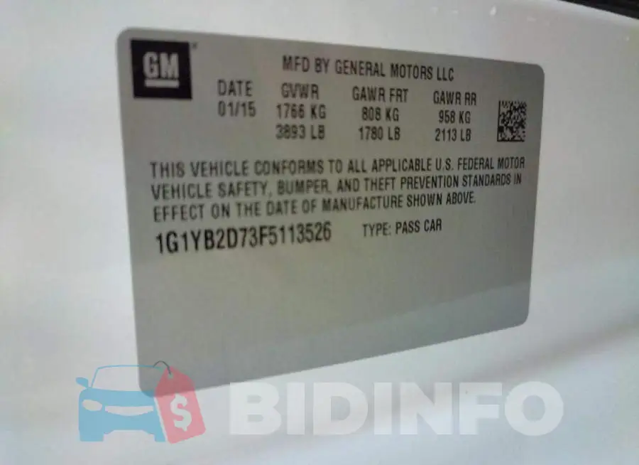 1G1YB2D73F5113526 Photo# 10