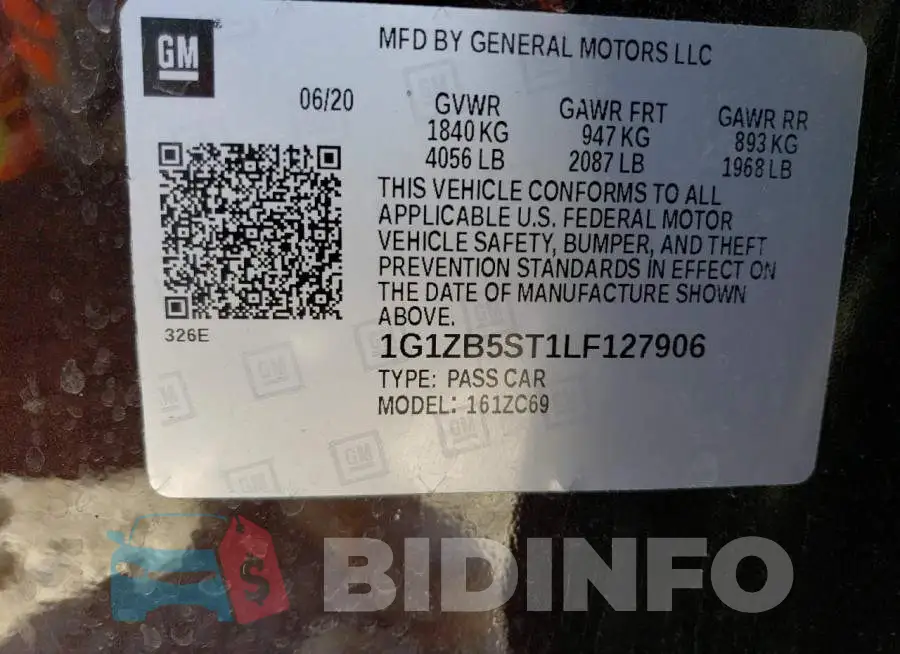 1G1ZB5ST1LF127906 Photo# 13
