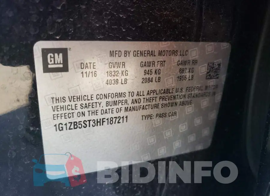 1G1ZB5ST3HF187211 Photo# 12