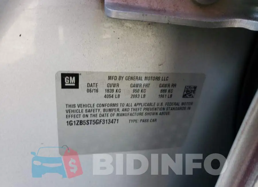 1G1ZB5ST5GF313471 Photo# 12