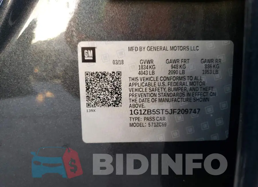 1G1ZB5ST5JF209747 Photo# 12