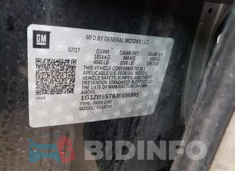 1G1ZB5ST9JF106895 Photo# 12
