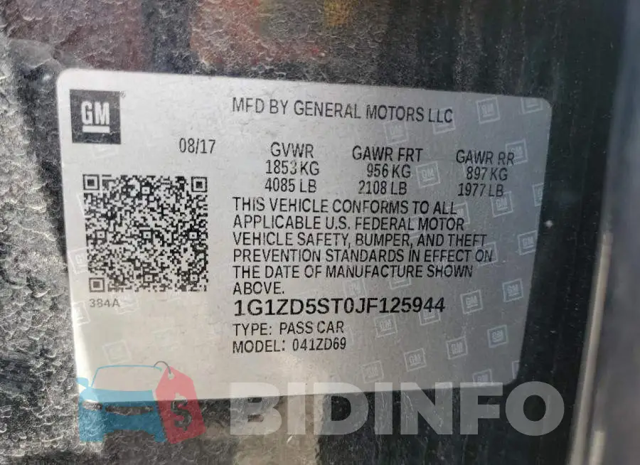 1G1ZD5ST0JF125944 Photo# 12
