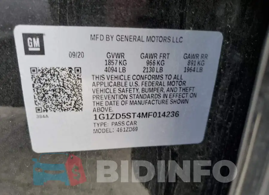 1G1ZD5ST4MF014236 Photo# 12