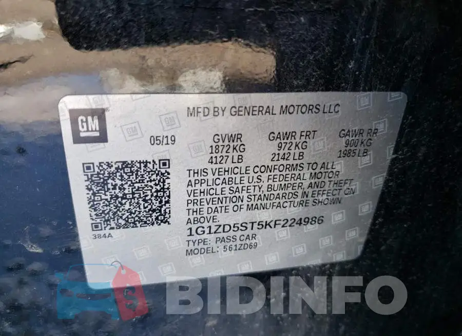 1G1ZD5ST5KF224986 Photo# 12