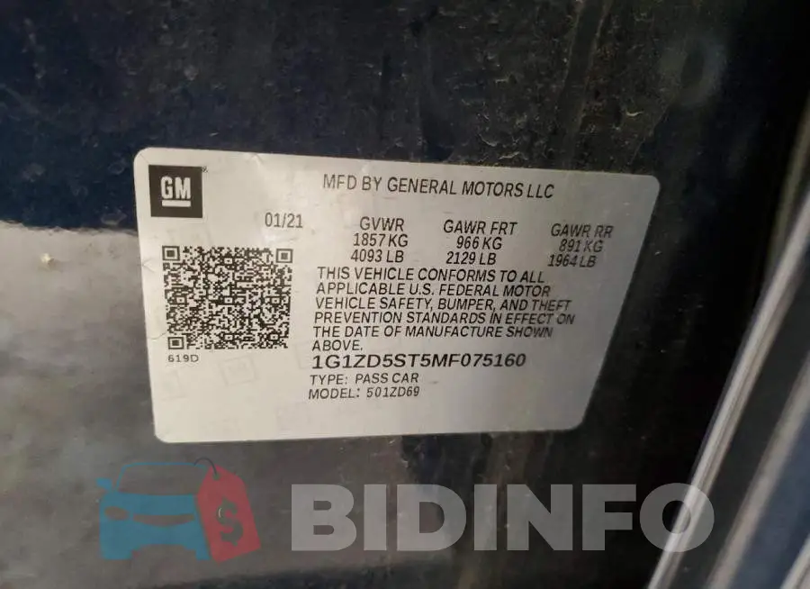 1G1ZD5ST5MF075160 Photo# 13