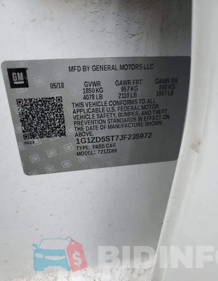 1G1ZD5ST7JF235972 Photo# 12