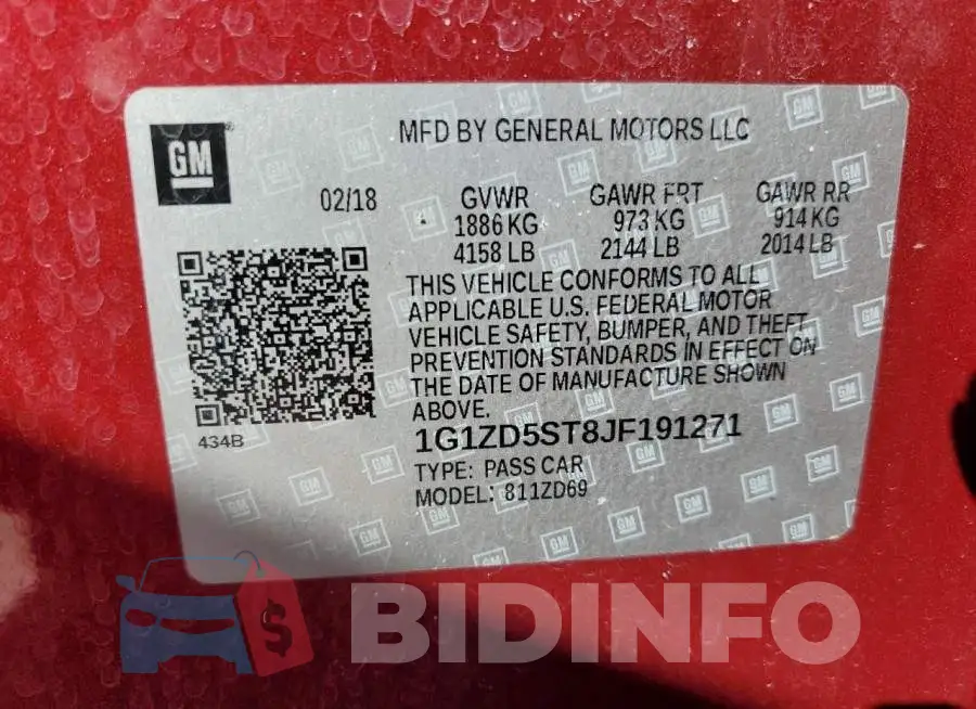 1G1ZD5ST8JF191271 Photo# 12