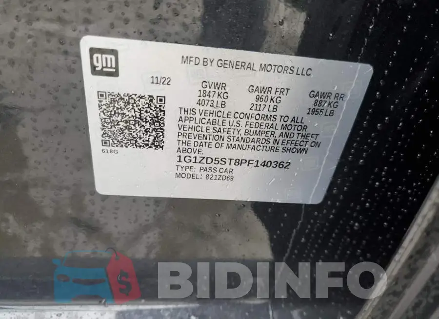 1G1ZD5ST8PF140362 Photo# 13