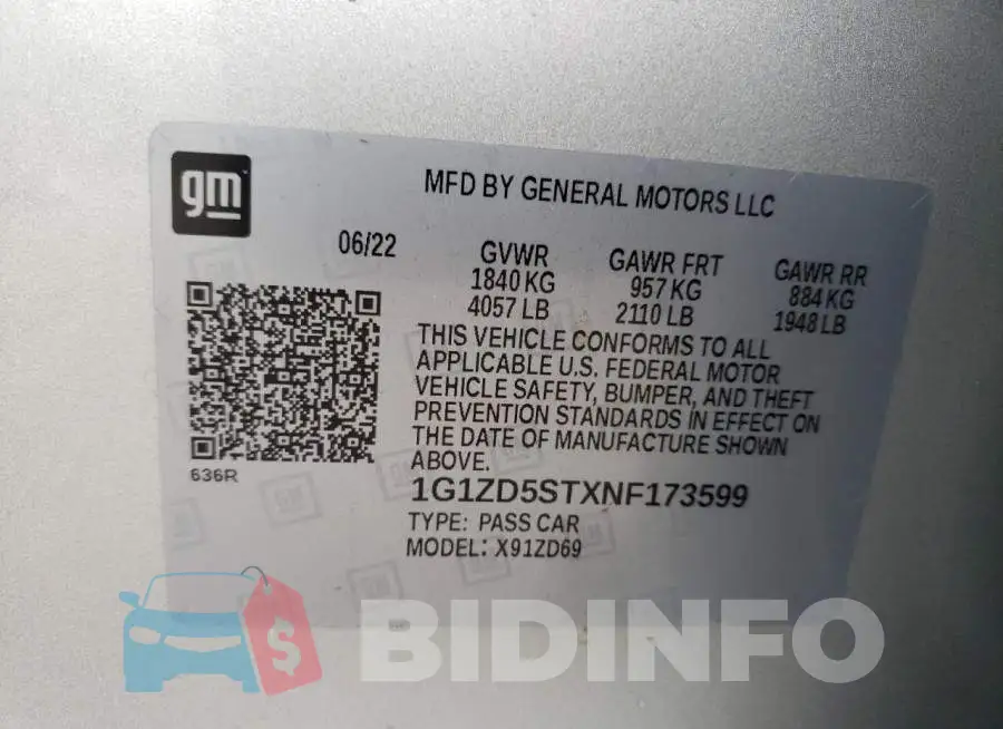 1G1ZD5STXNF173599 Photo# 13