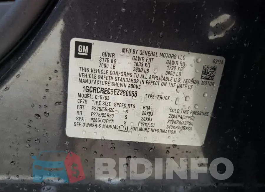 1GCRCREC5EZ280068 Photo# 12