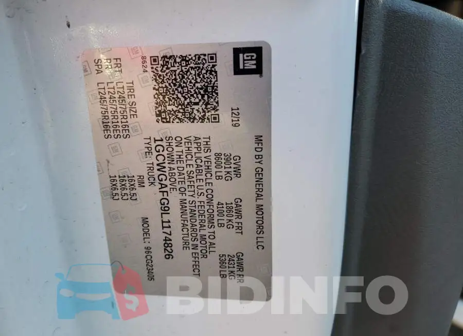 1GCWGAFG9L1174826 Photo# 10