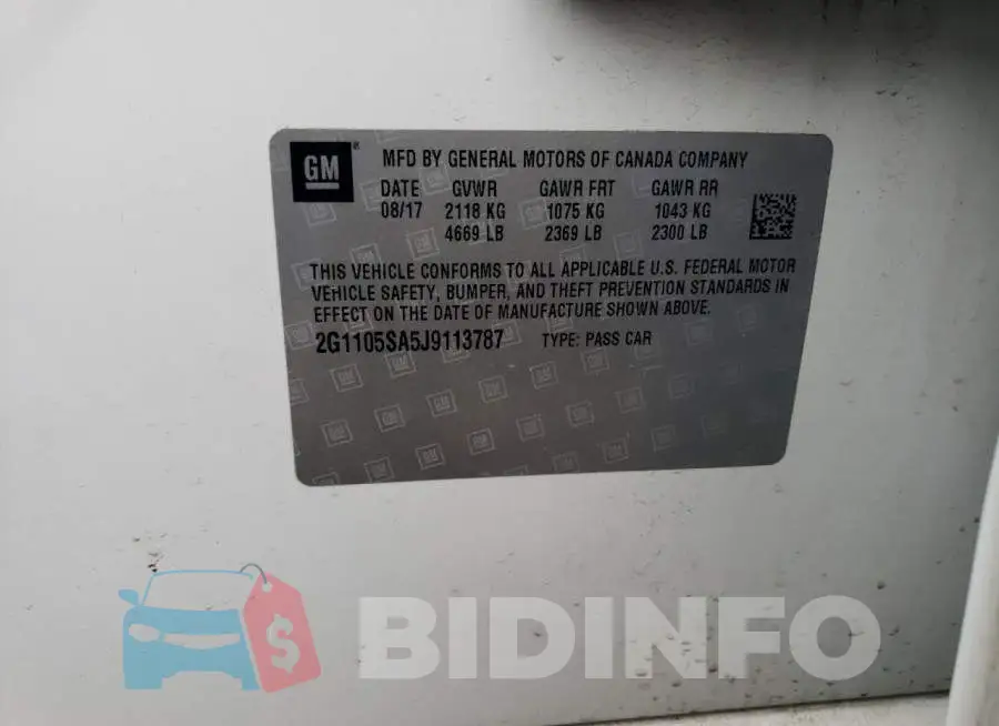 2G1105SA5J9113787 Photo# 12