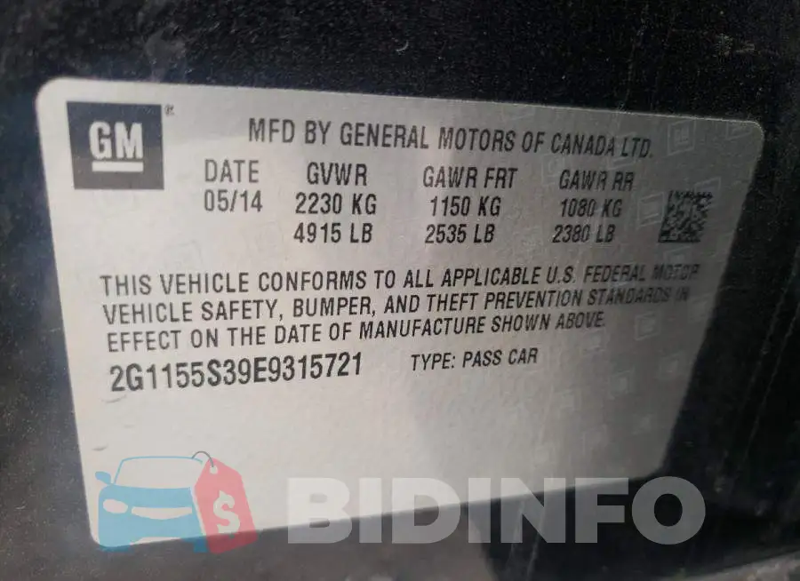 2G1155S39E9315721 Photo# 13