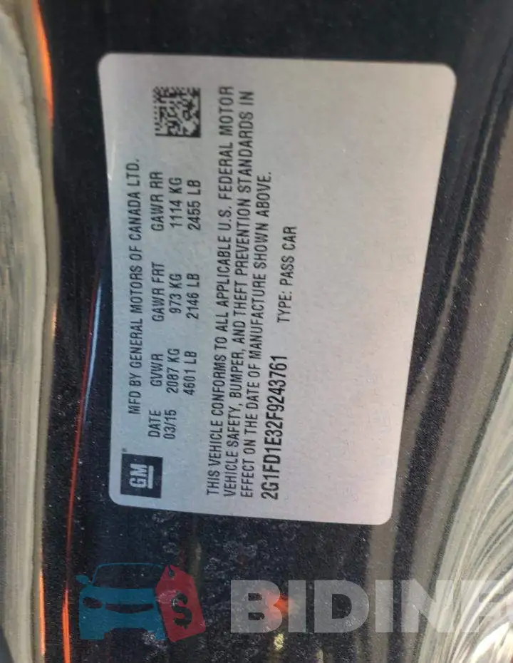 2G1FD1E32F9243761 Photo# 10