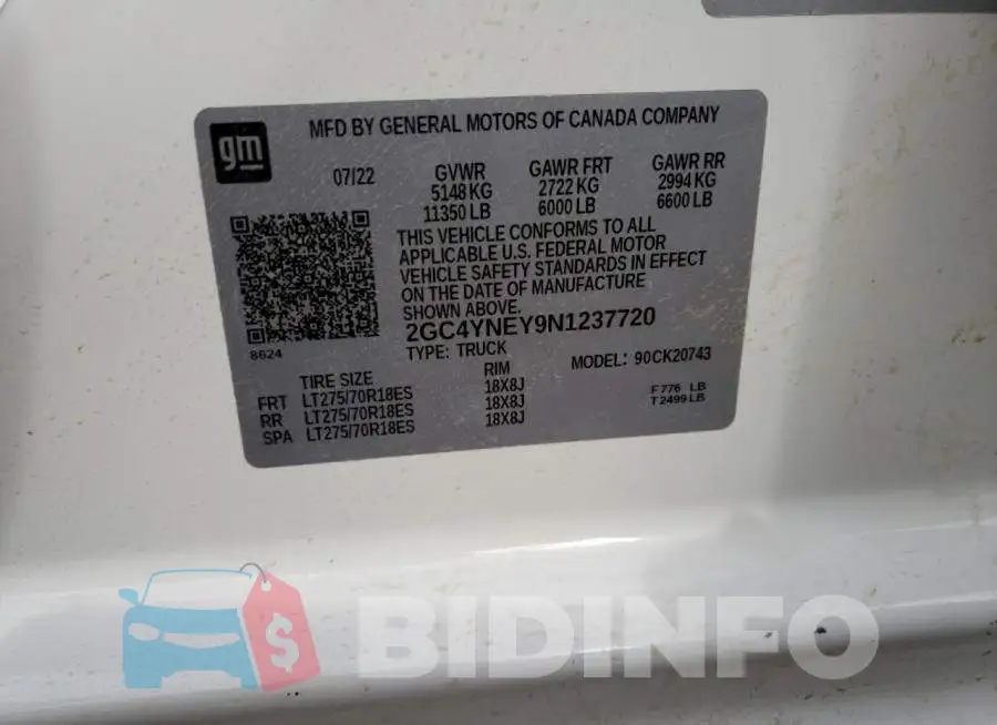 2GC4YNEY9N1237720 Photo# 12