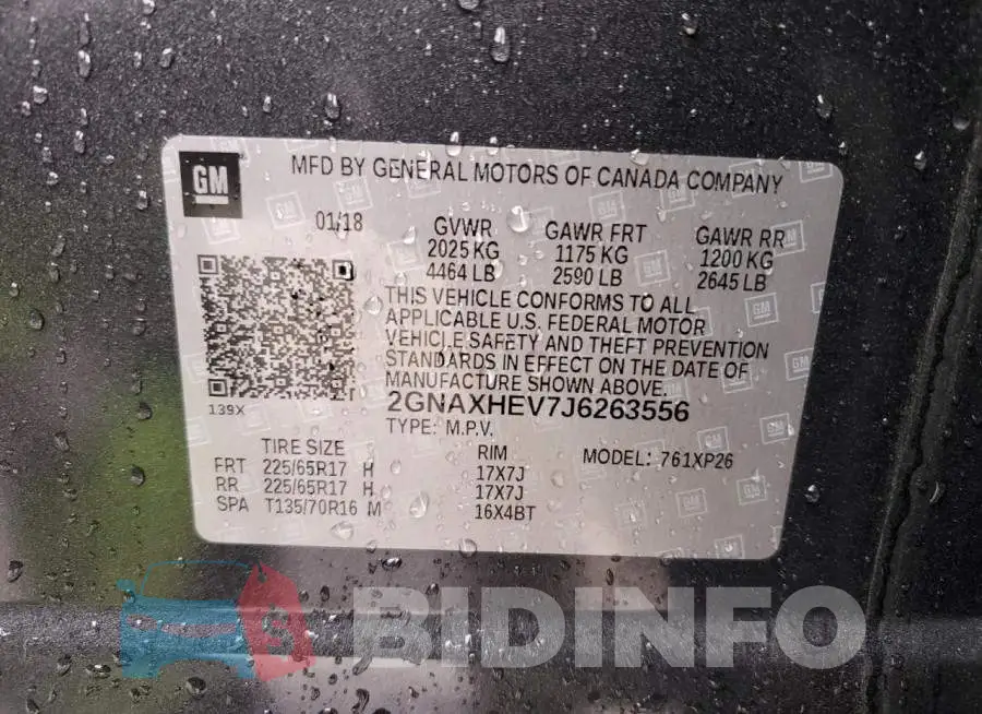2GNAXHEV7J6263556 Photo# 13