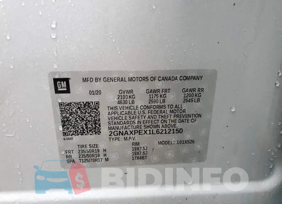2GNAXPEX1L6212150 Photo# 13