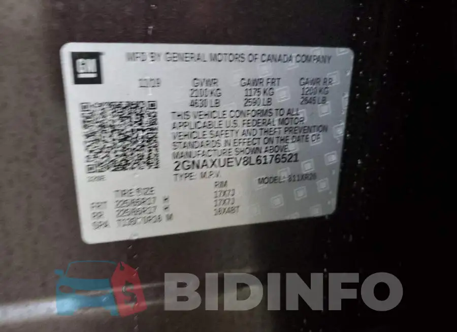 2GNAXUEV8L6176521 Photo# 14