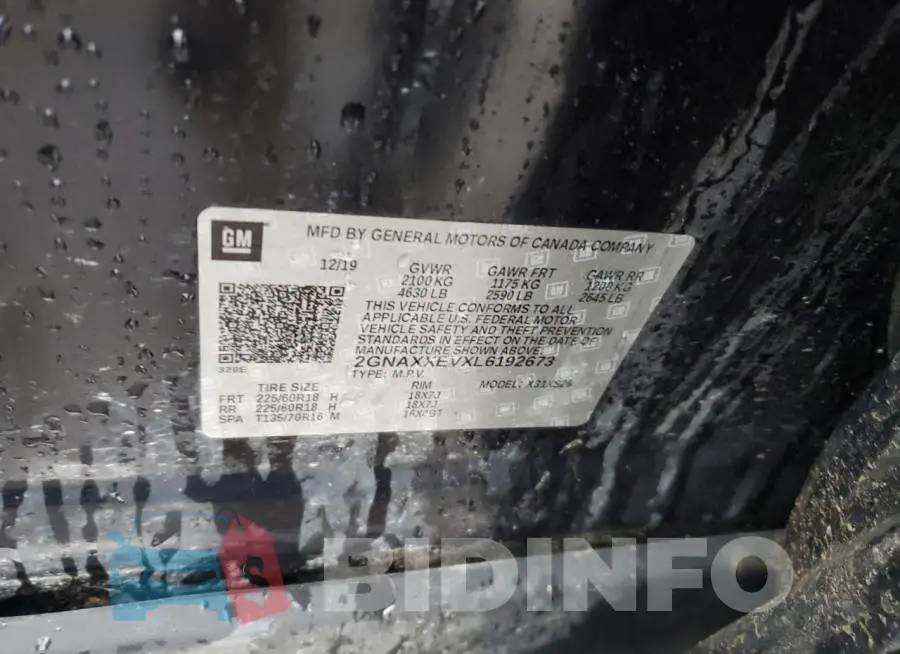 2GNAXXEVXL6192673 Photo# 12