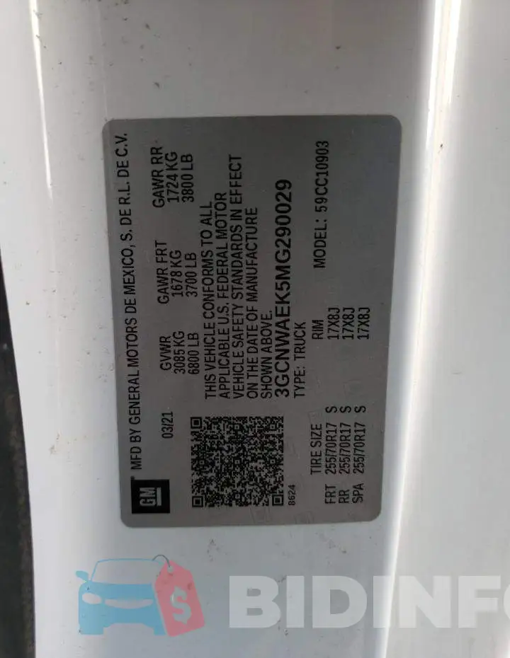 3GCNWAEK5MG290029 Photo# 12