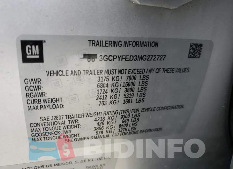3GCPYFED3MG272727 Photo# 12