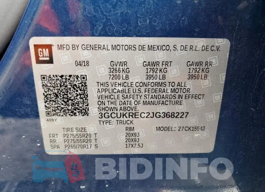 3GCUKREC2JG368227 Photo# 12