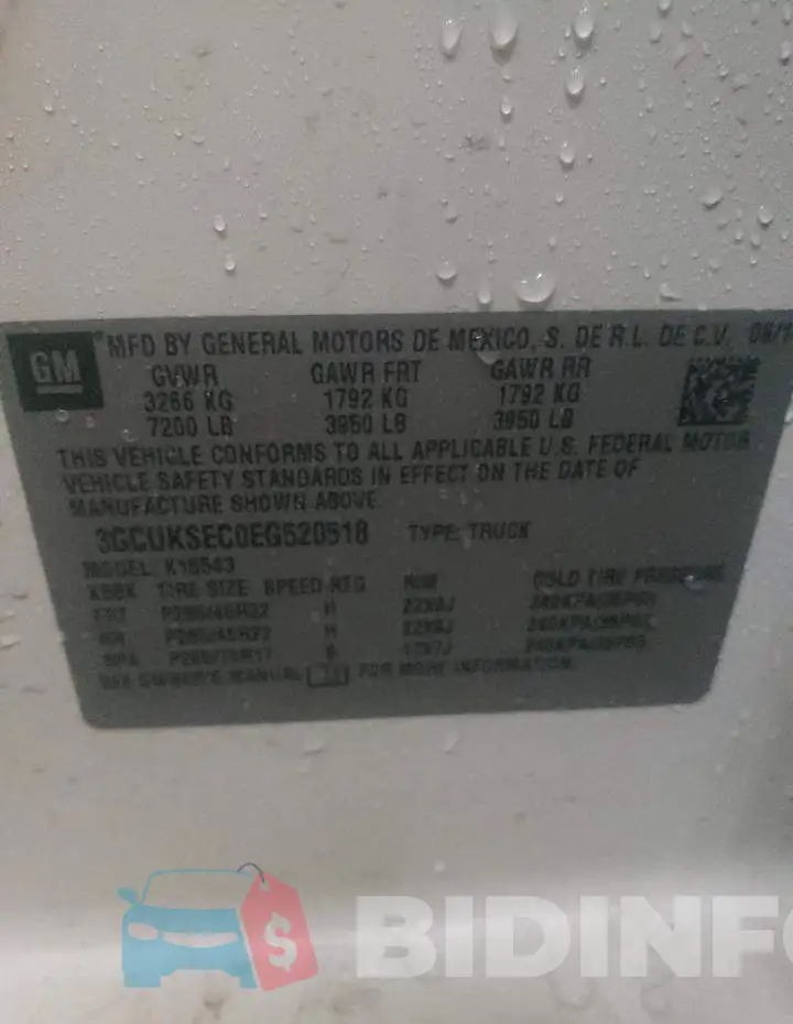 3GCUKSEC0EG520518 Photo# 12