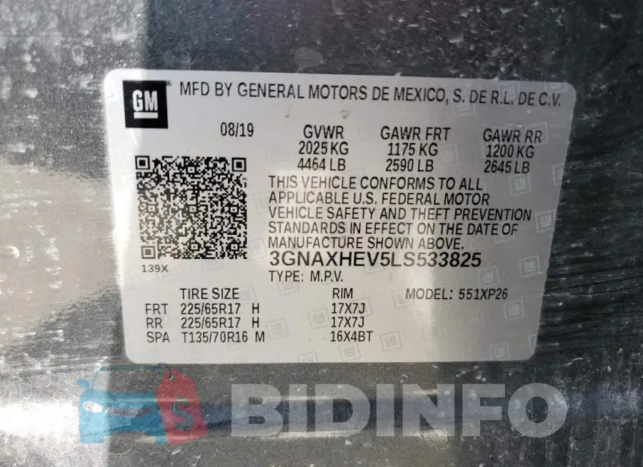 3GNAXHEV5LS533825 Photo# 13