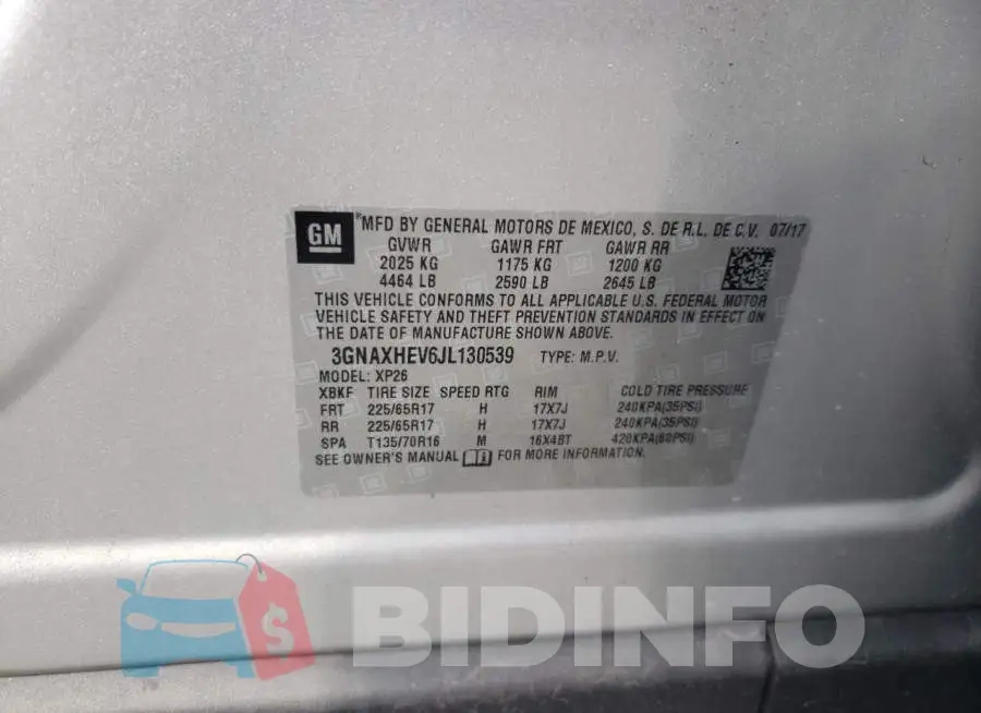 3GNAXHEV6JL130539 Photo# 12