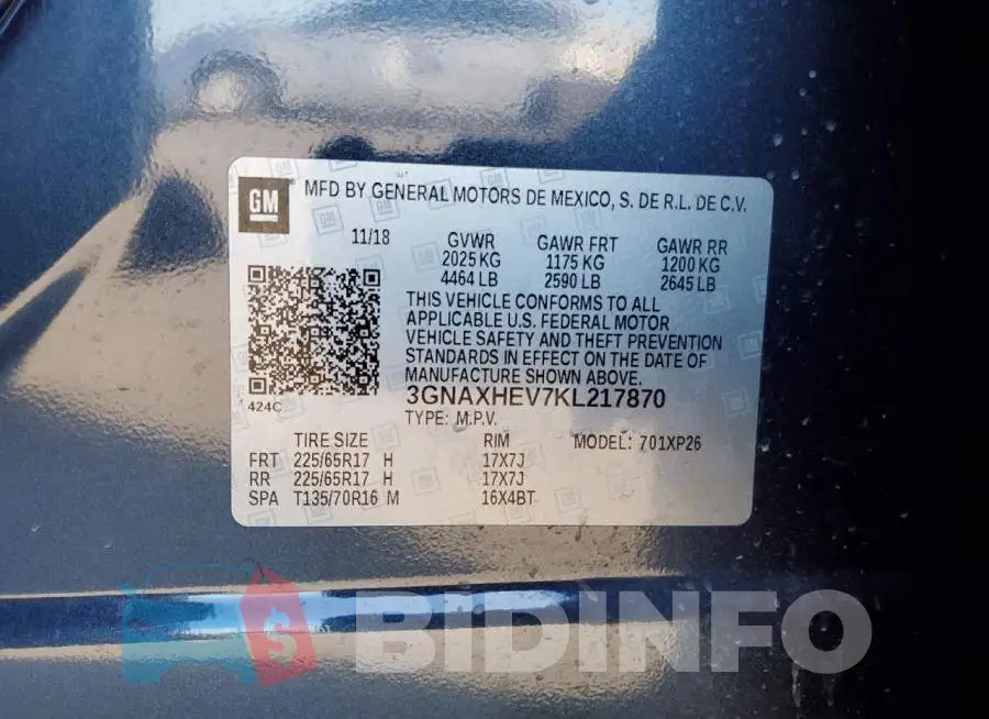 3GNAXHEV7KL217870 Photo# 13